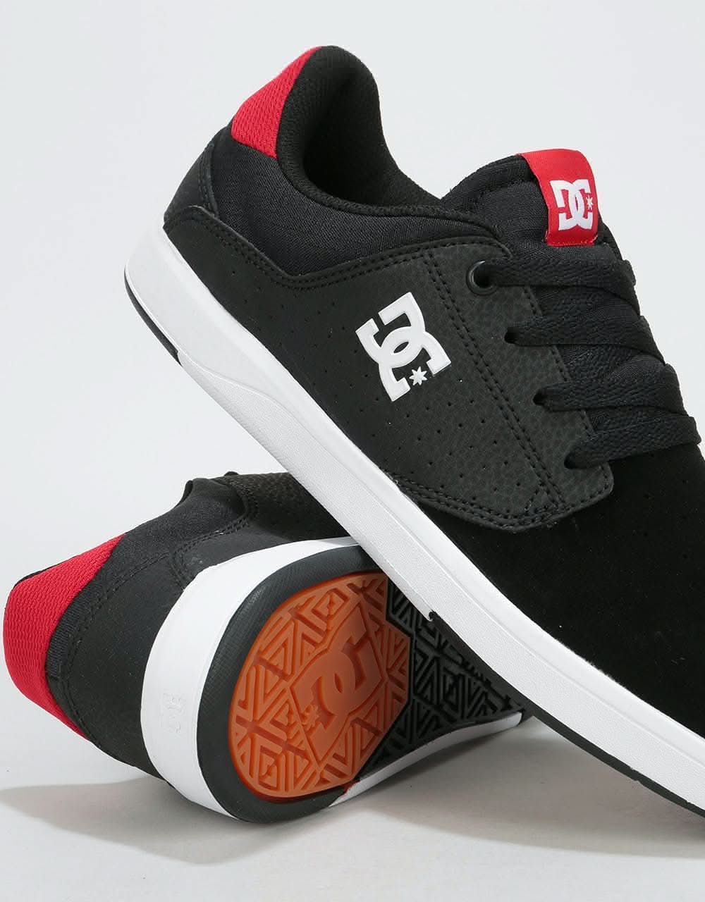 DC Plaza TCS Skate Shoes - Black/Athletic Red