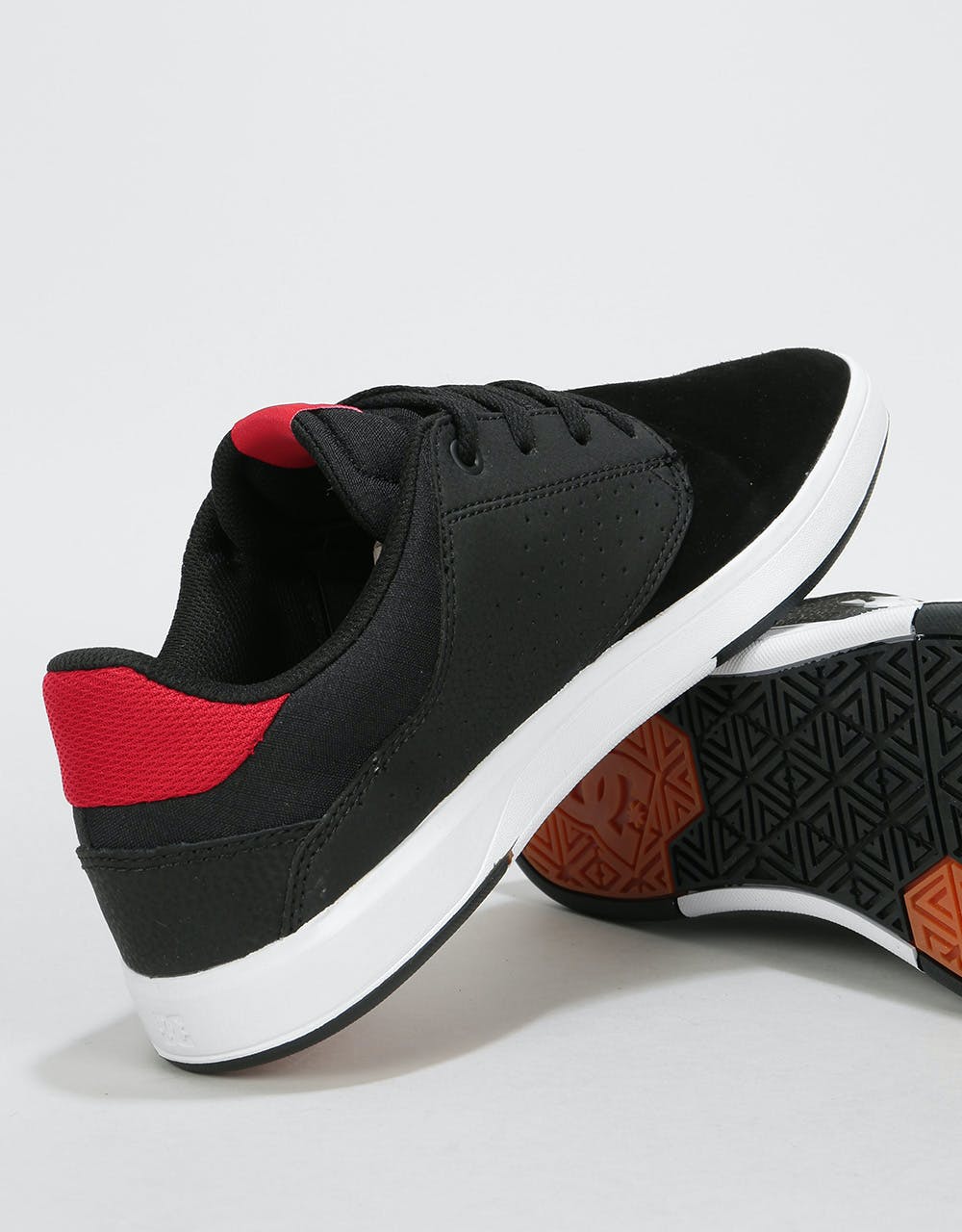 DC Plaza TCS Skate Shoes - Black/Athletic Red