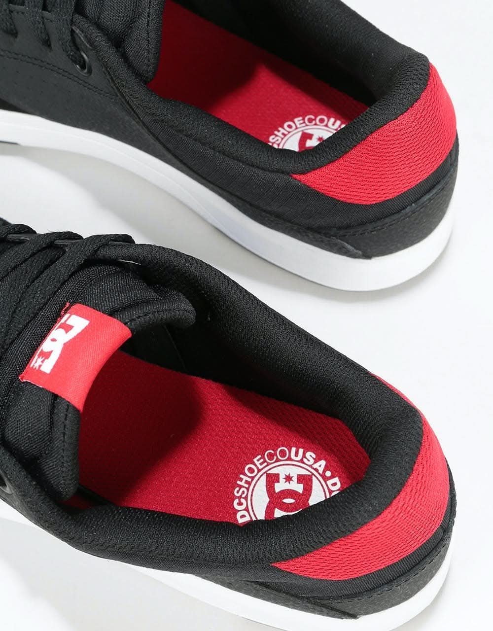 DC Plaza TCS Skate Shoes - Black/Athletic Red
