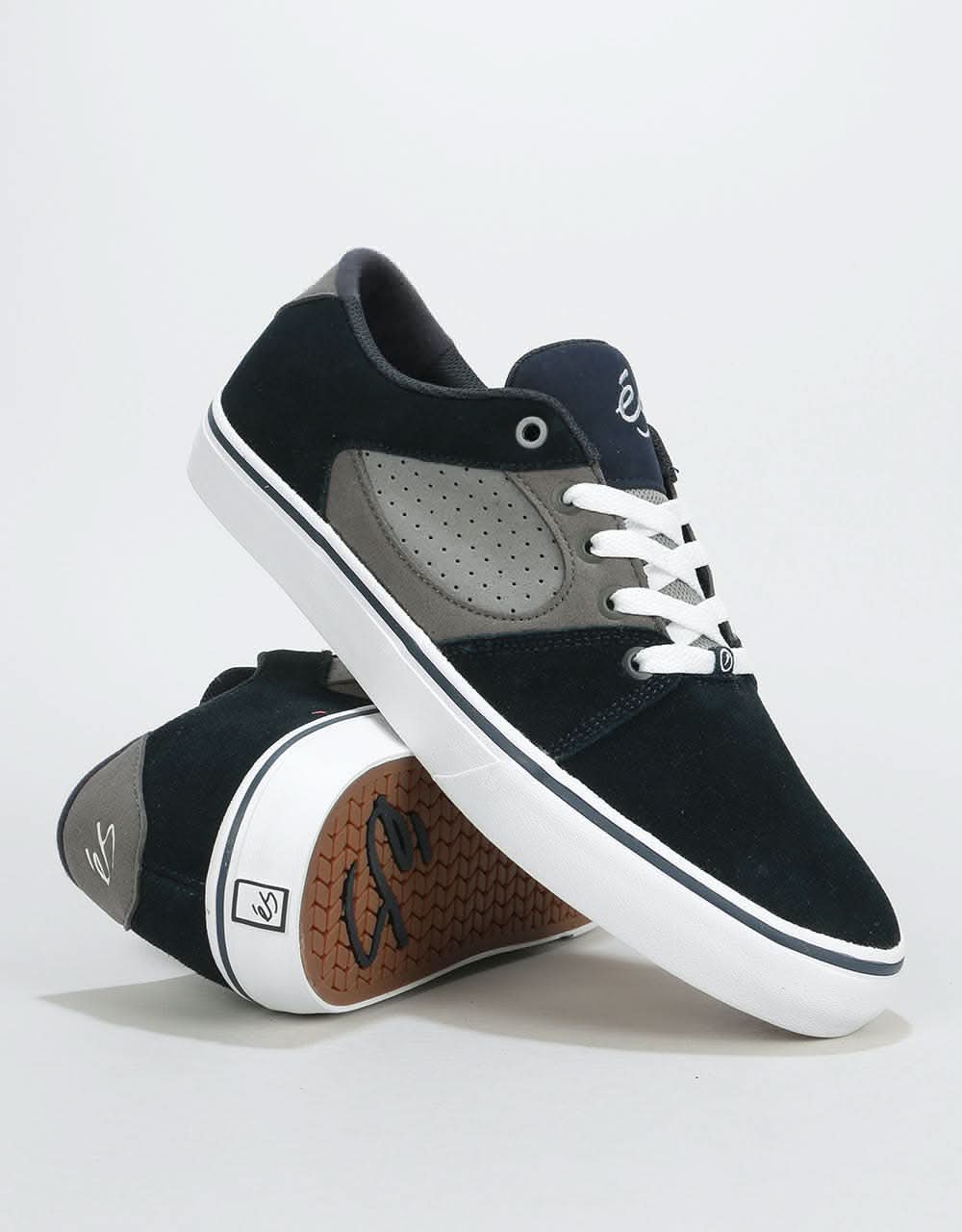éS Square Three Skate Shoes - Navy/Grey