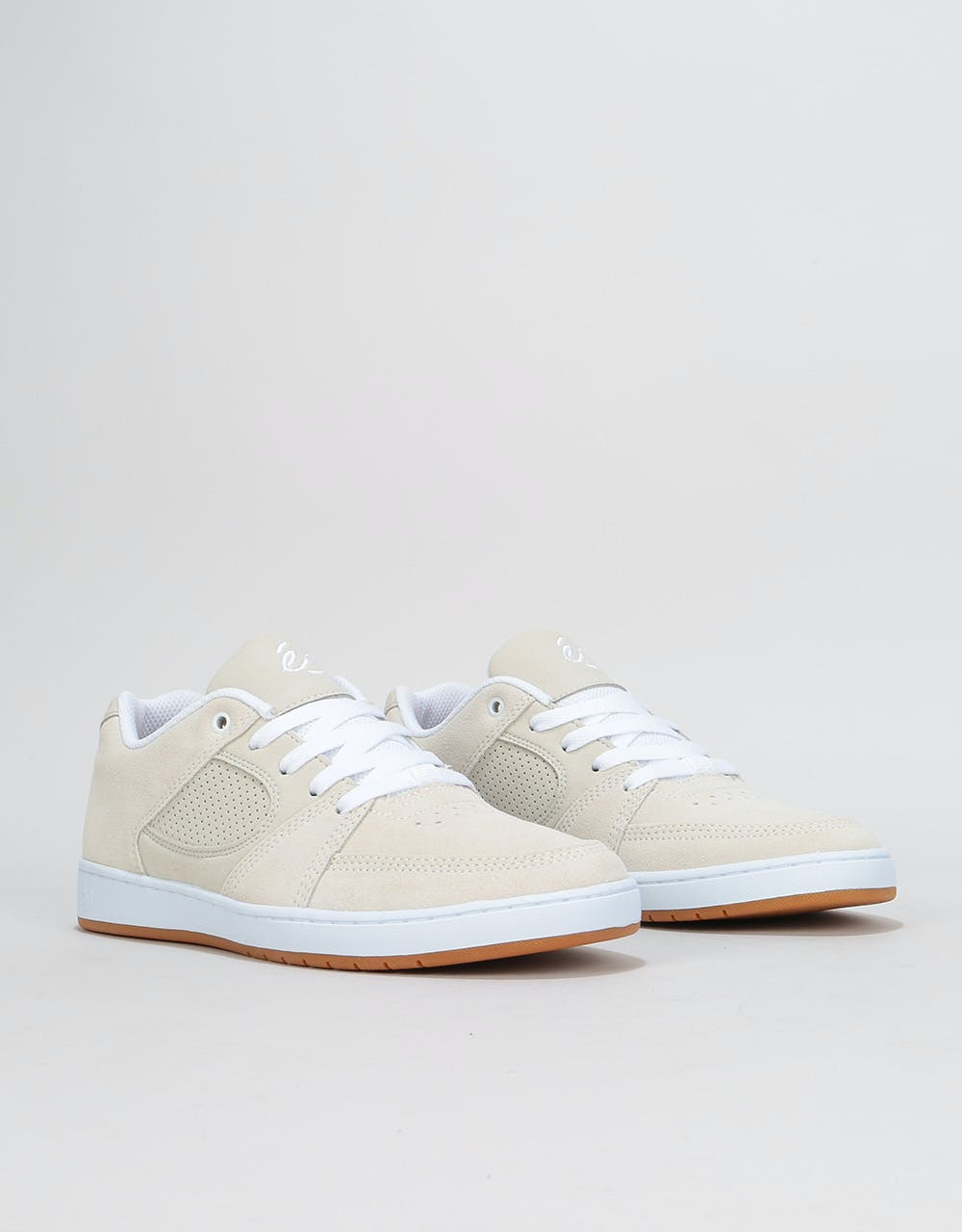 éS Accel Slim Skate Shoes - White/White/Gum