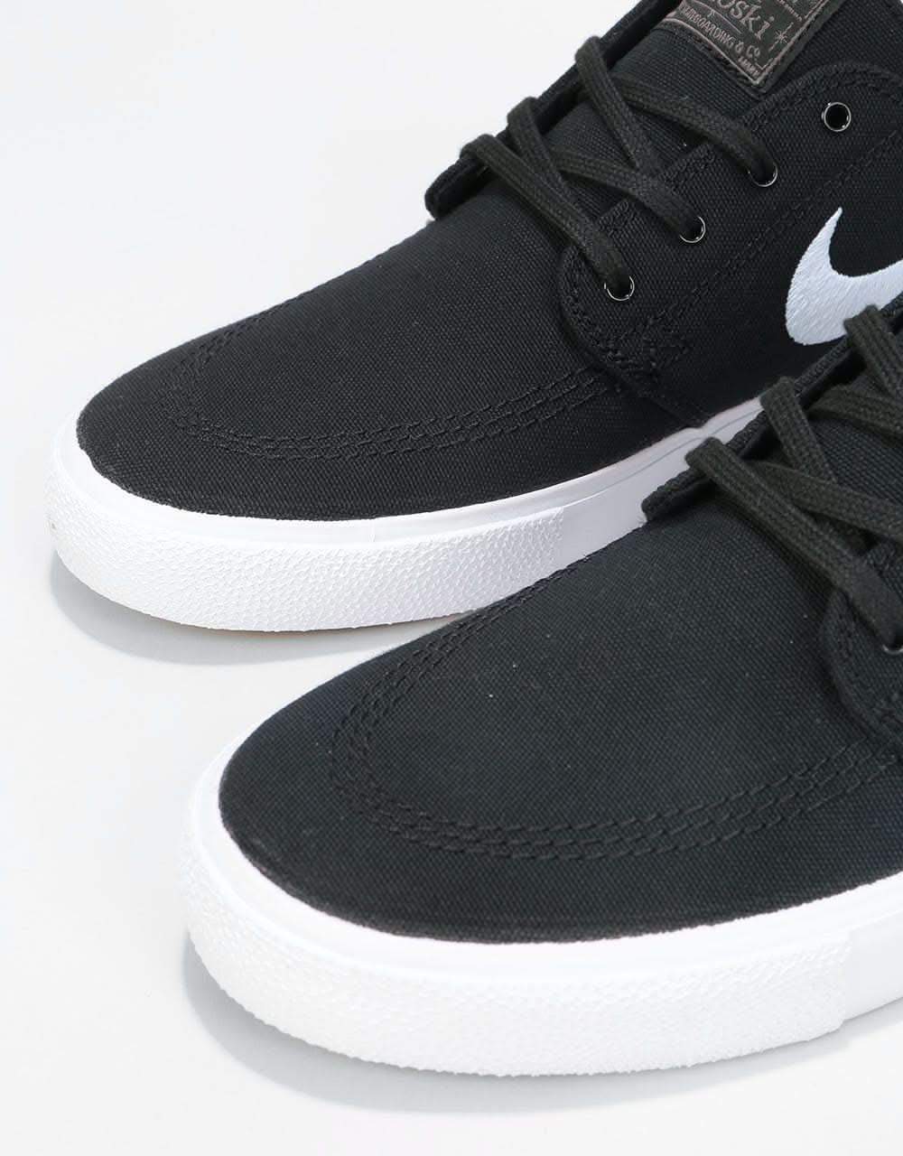 Nike SB Zoom Janoski RM Canvas Skate Shoes - Black/White-Thunder Grey