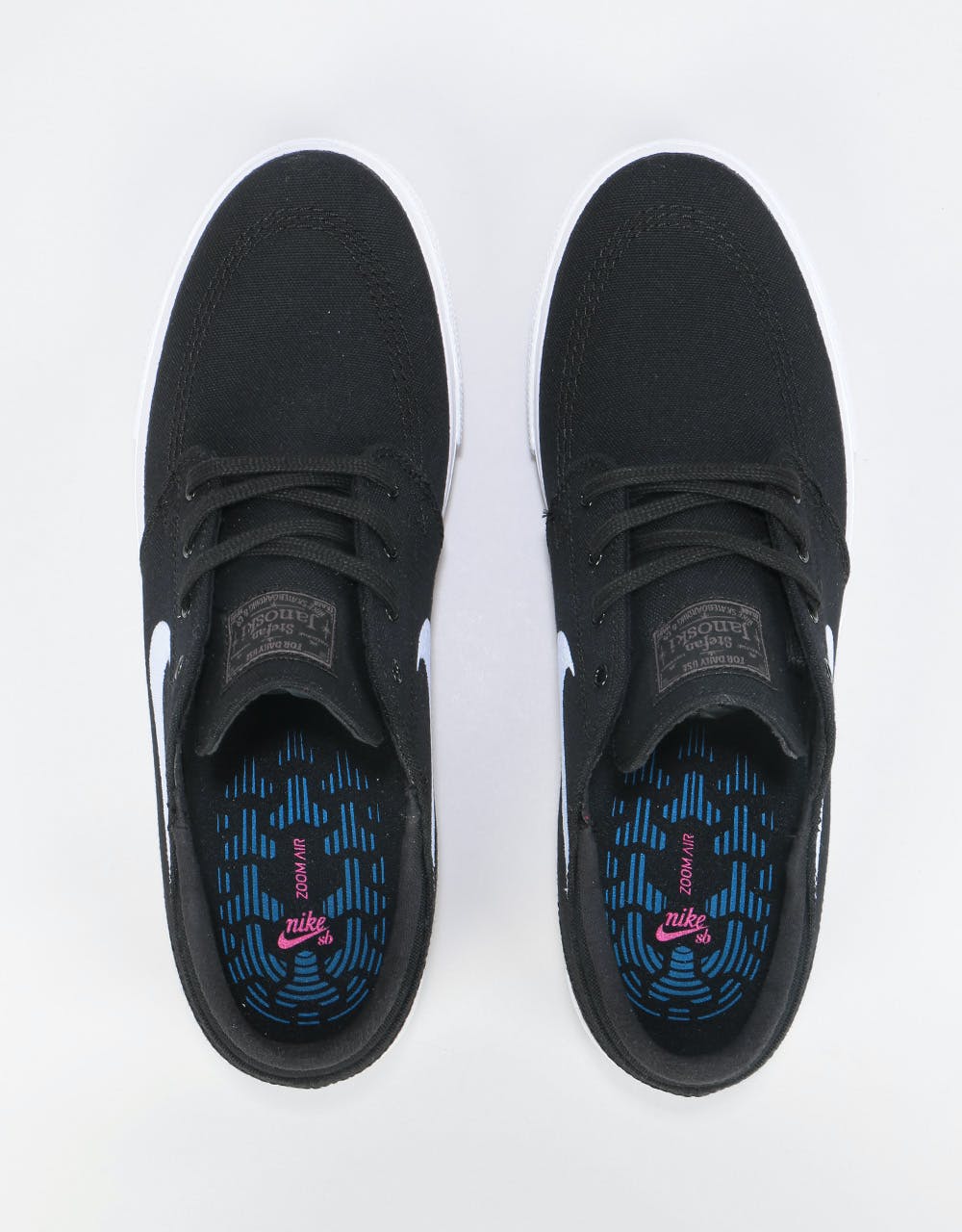 Nike SB Zoom Janoski RM Canvas Skate Shoes - Black/White-Thunder Grey
