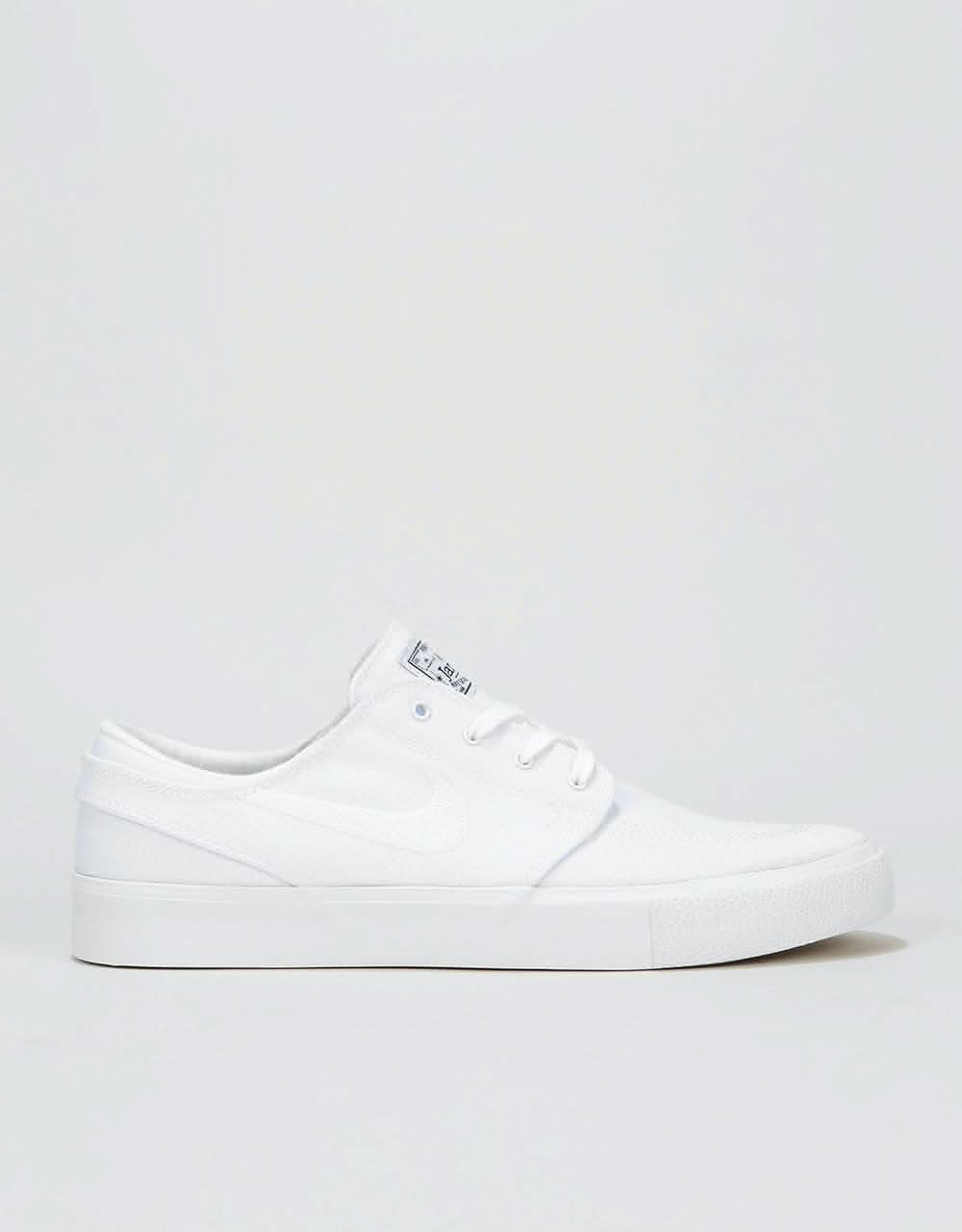 Nike SB Zoom Janoski RM Canvas Skate Shoes - White/White-Gum