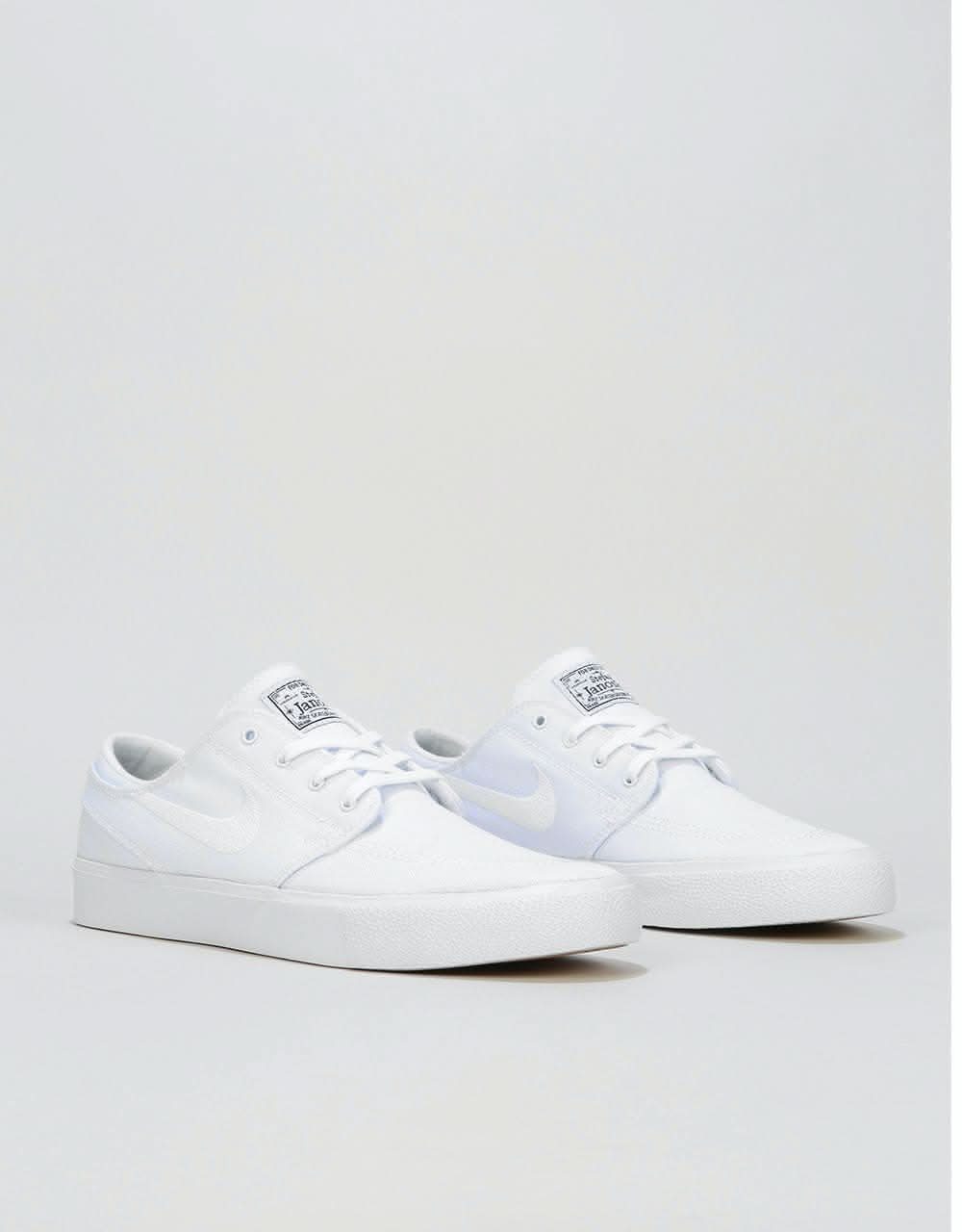 Nike SB Zoom Janoski RM Canvas Skate Shoes - White/White-Gum