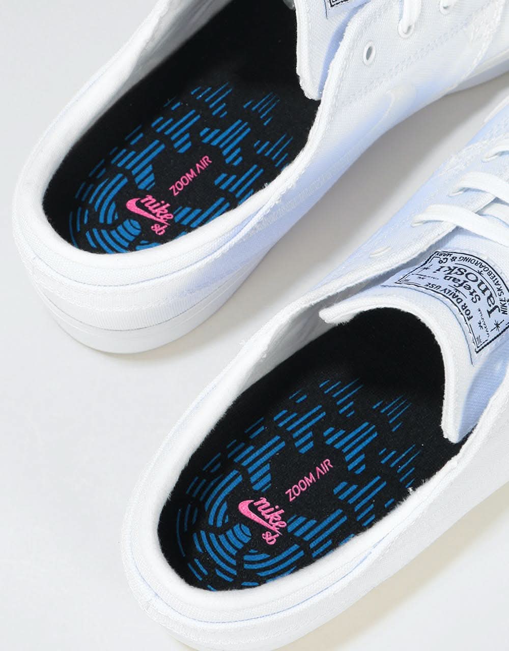 Nike sb janoski blue void and white canvas skate shoes Clearance