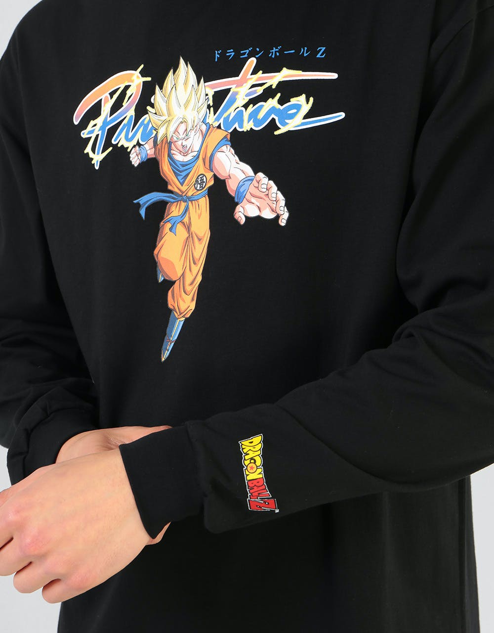 Primitive x Dragon Ball Z Nuevo Goku Saiyan L/S T-Shirt - Black