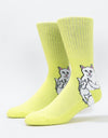 RIPNDIP Lord Nermal Socks - Safety Green