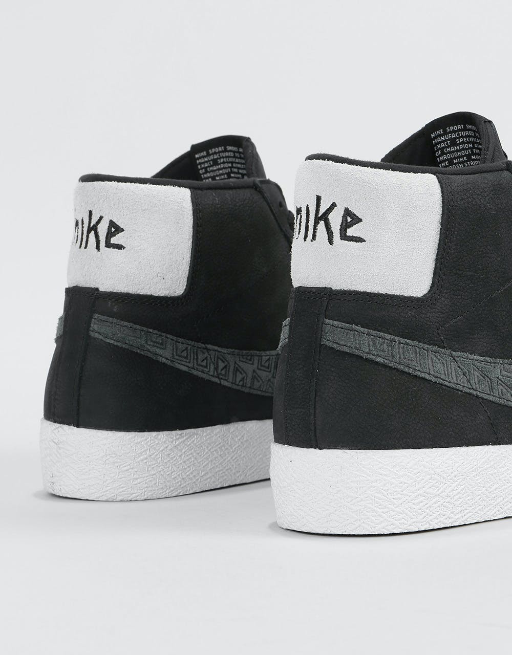 Nike SB Zoom Blazer Mid QS Skate Shoes - Black/Black-White-White
