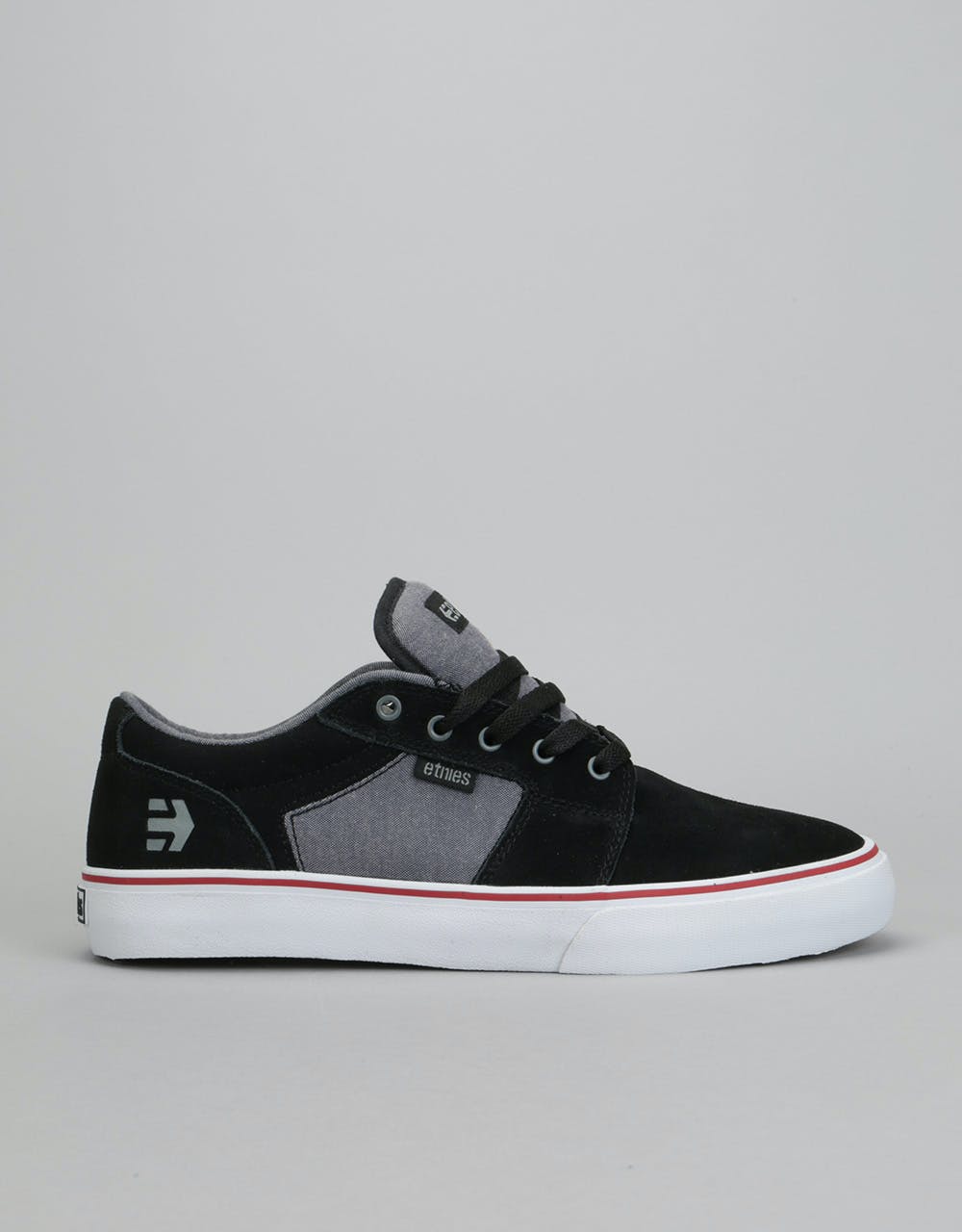 Etnies Barge LS Skate Shoes - Black/Charcoal/Silver