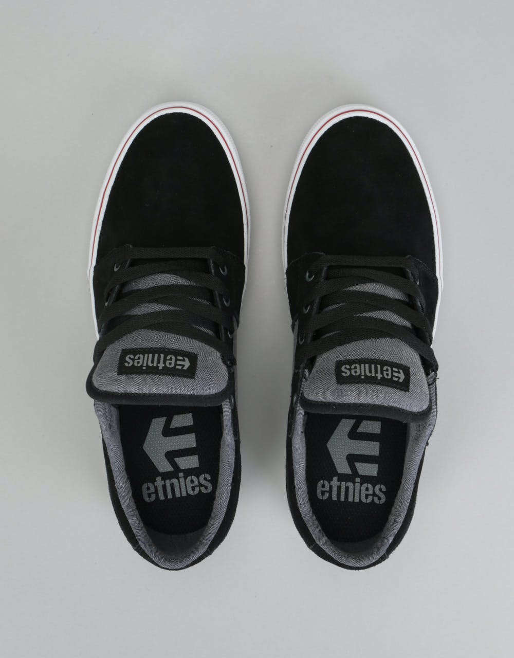 Etnies Barge LS Skate Shoes - Black/Charcoal/Silver