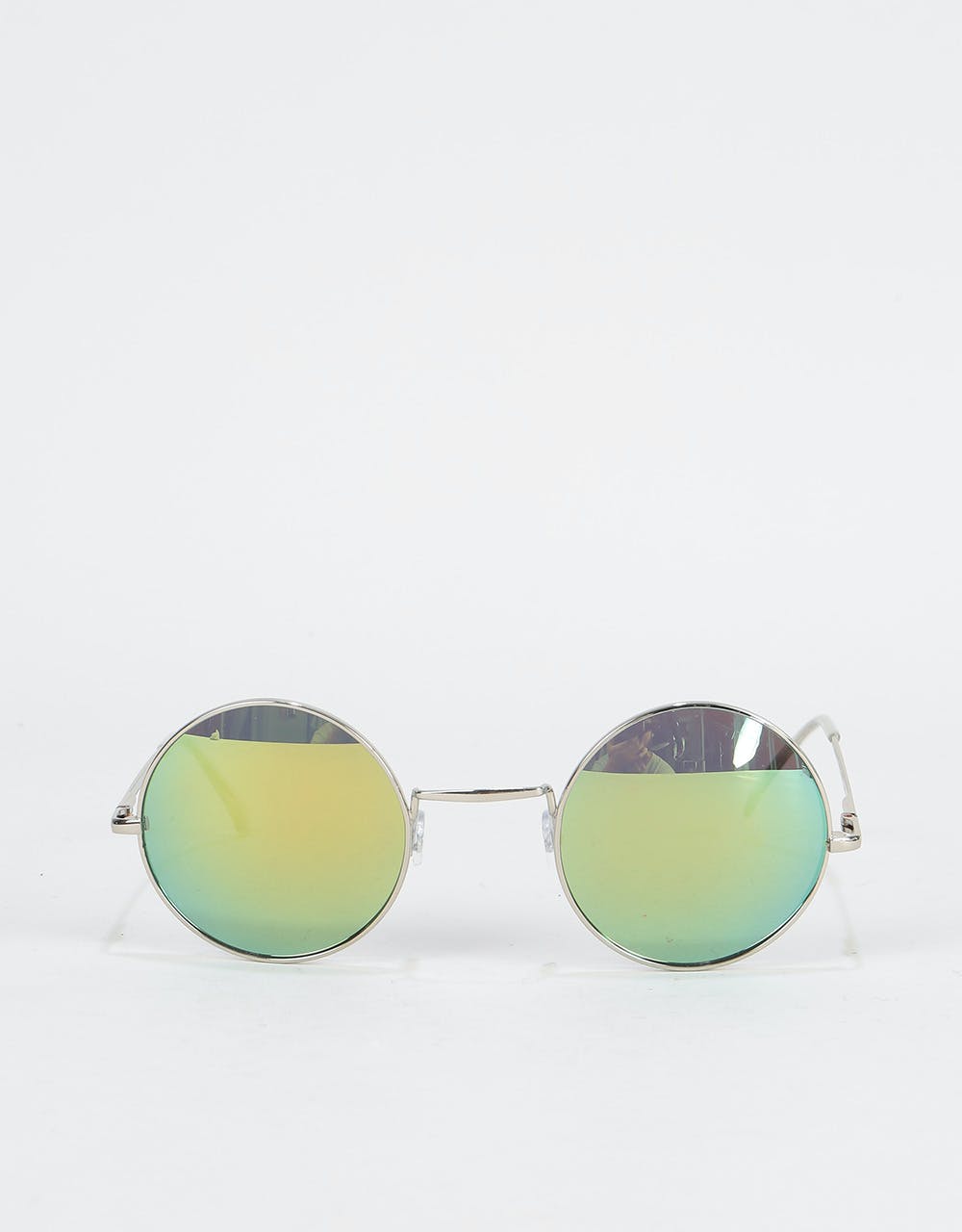 Route One Round Sunglasses - Silver (Colour Lens)