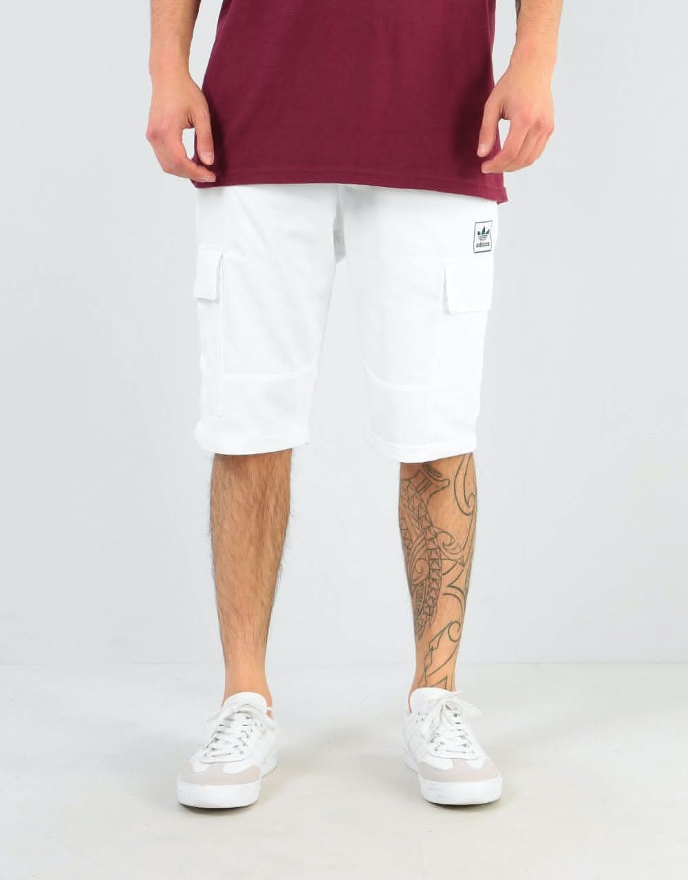 Adidas TJ Cargo Pants - White/Collegiate Green
