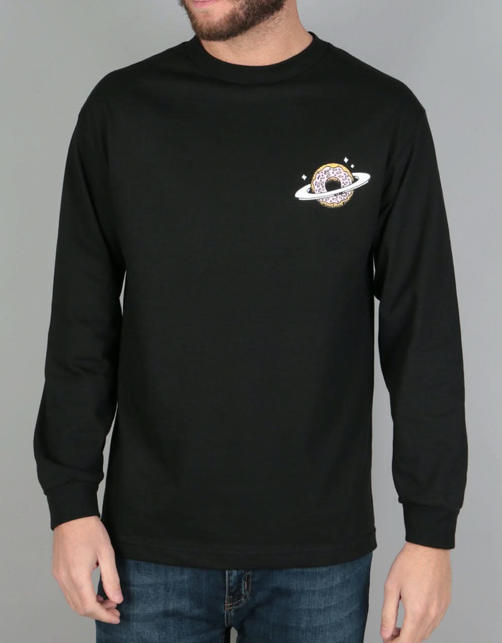 Skateboard Café Planet Donut L/S T-Shirt - Black
