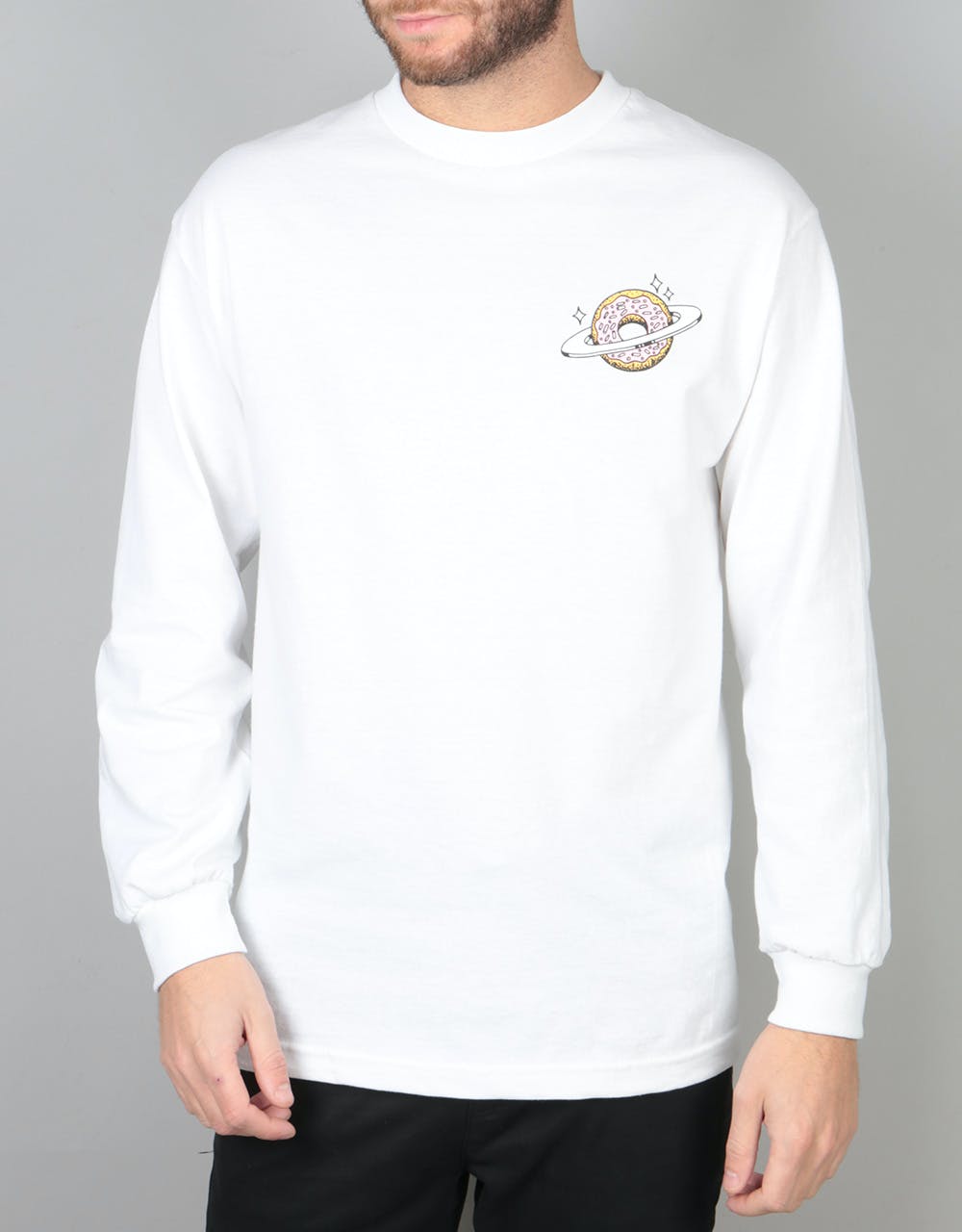 Skateboard Café Planet Donut L/S T-Shirt - White