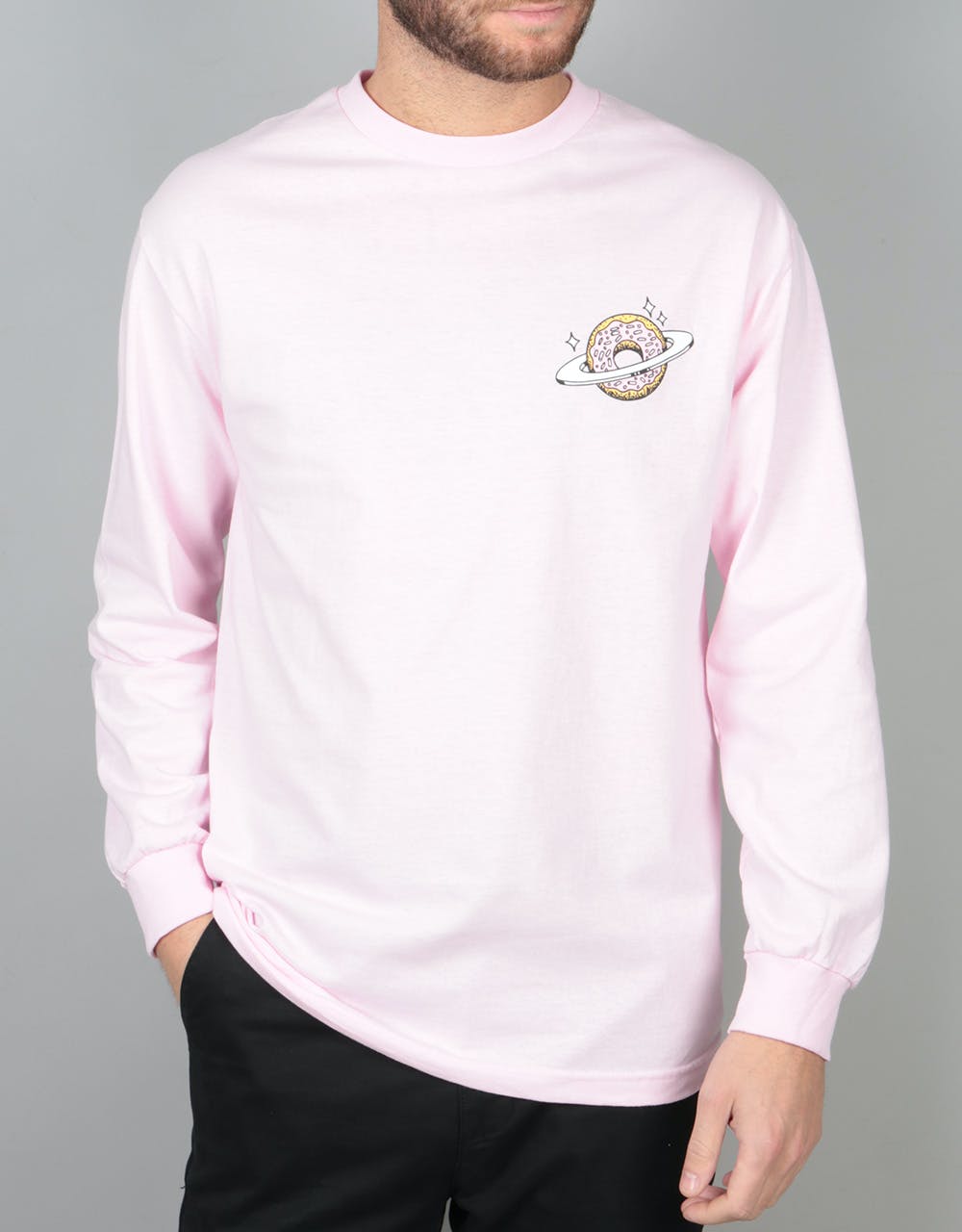 Skateboard Café Planet Donut L/S T-Shirt - Pink