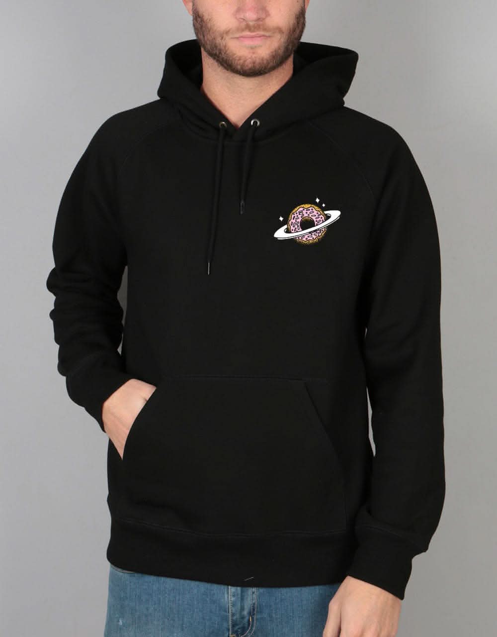Skateboard Café Planet Donut Pullover Hoodie - Black