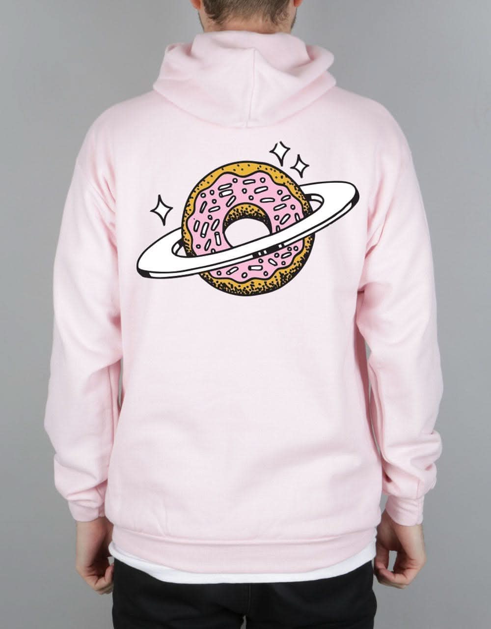 Skateboard Café Donut Pullover Hoodie Pink