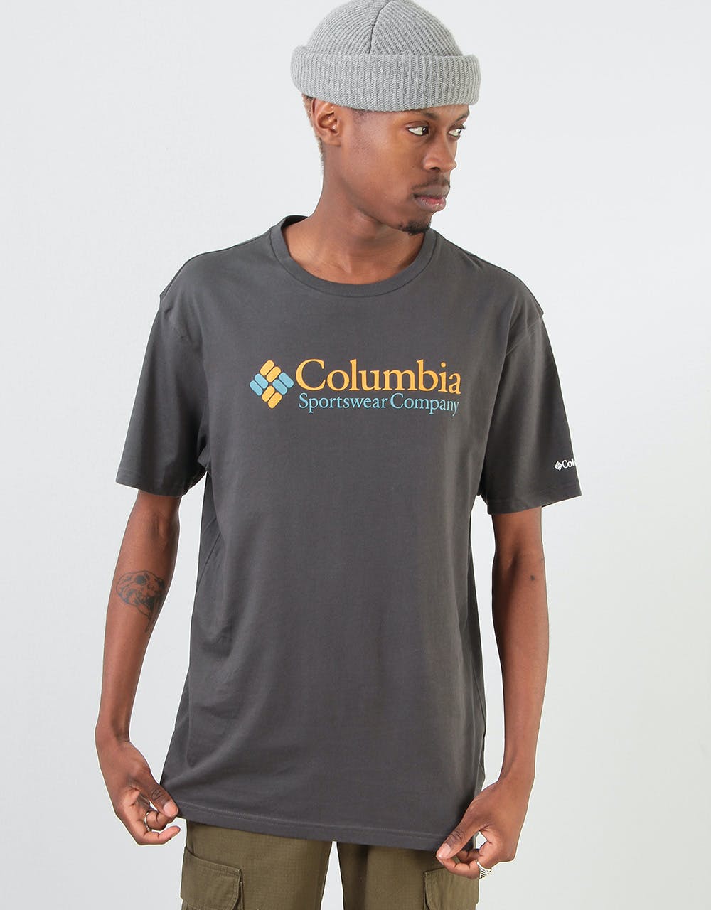 Columbia North Cascades T-Shirt - Shark/Golden Yellow