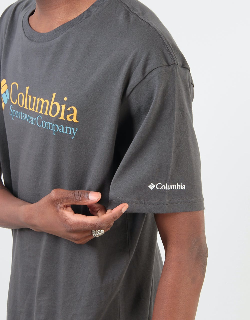 Columbia North Cascades T-Shirt - Shark/Golden Yellow