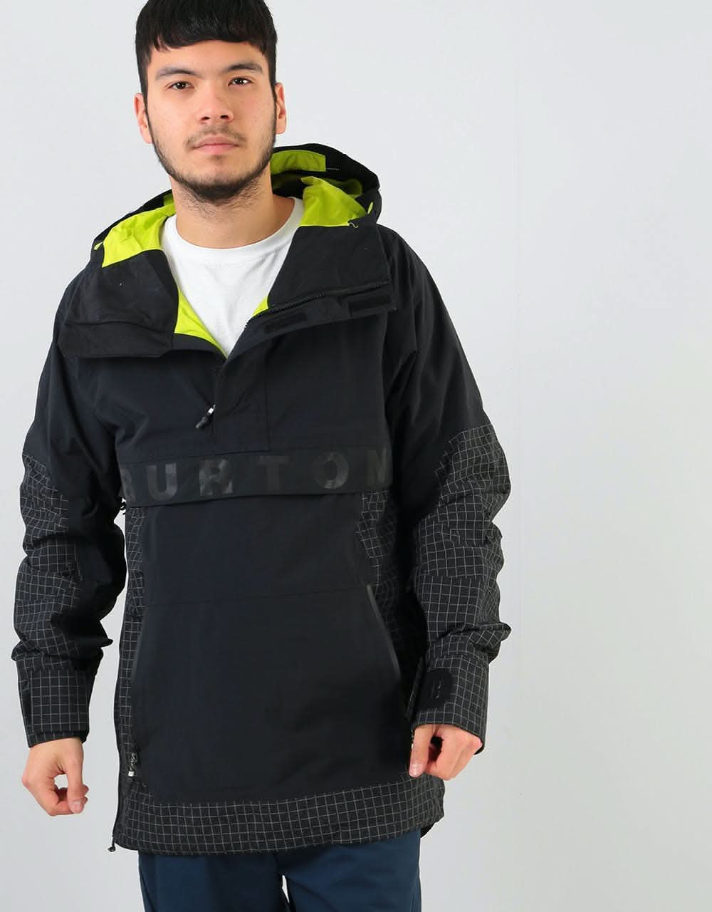 Burton Frostner Anorak 2020 Snowboard Jacket - True Black/TB Ripstop