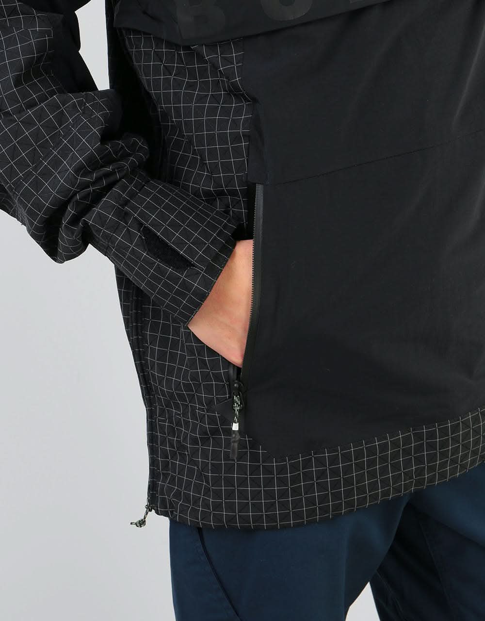 Burton Frostner Anorak 2020 Snowboard Jacket - True Black/TB Ripstop