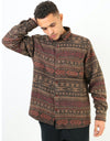Route One Navajo Heavyweight Flannel Shirt - Brown/Multi