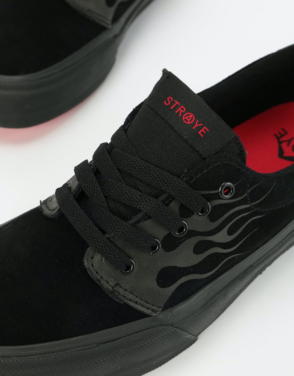 Straye Fairfax Skate Shoes - Black Flame