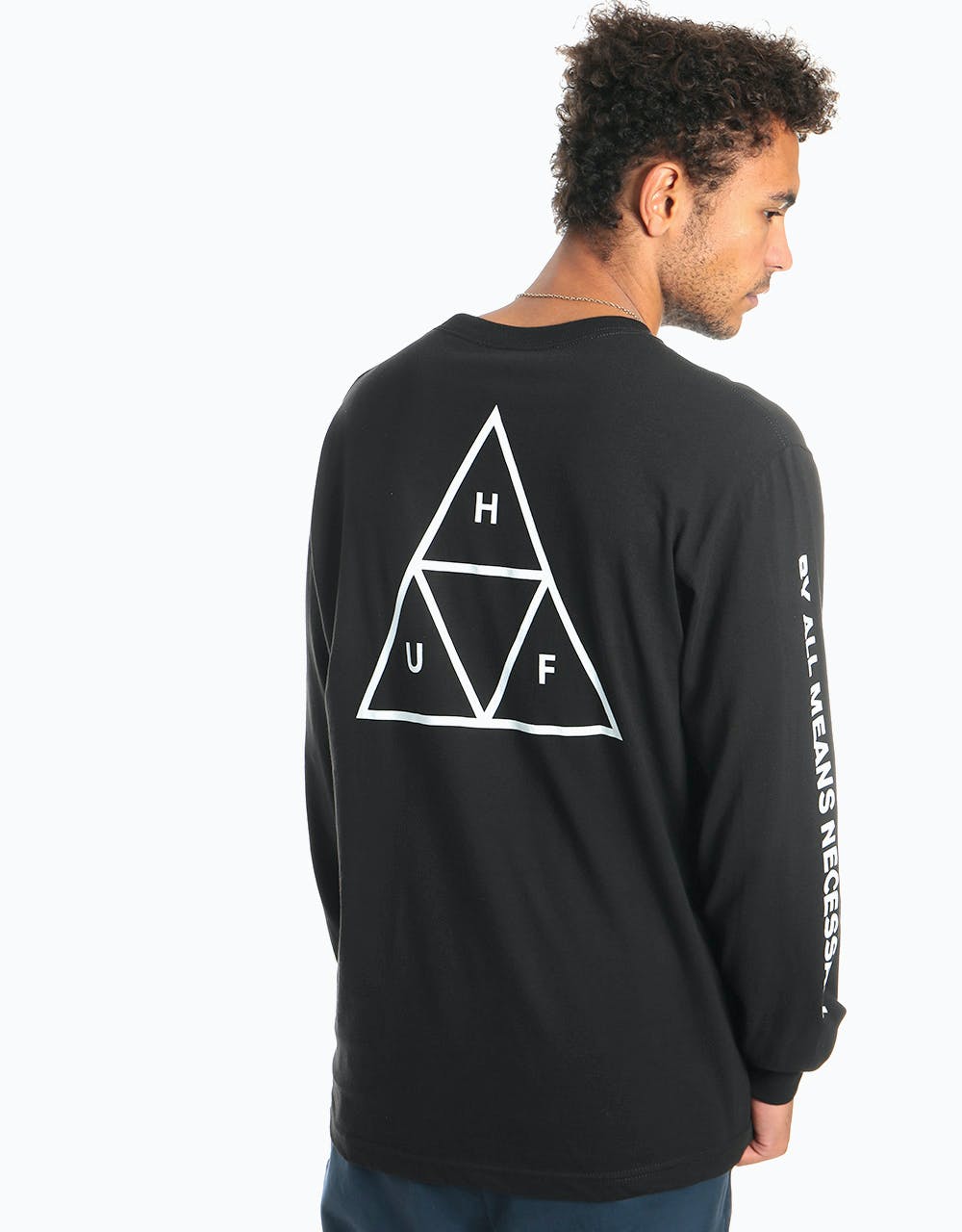 HUF Triple Triangle L/S T-Shirt - Black