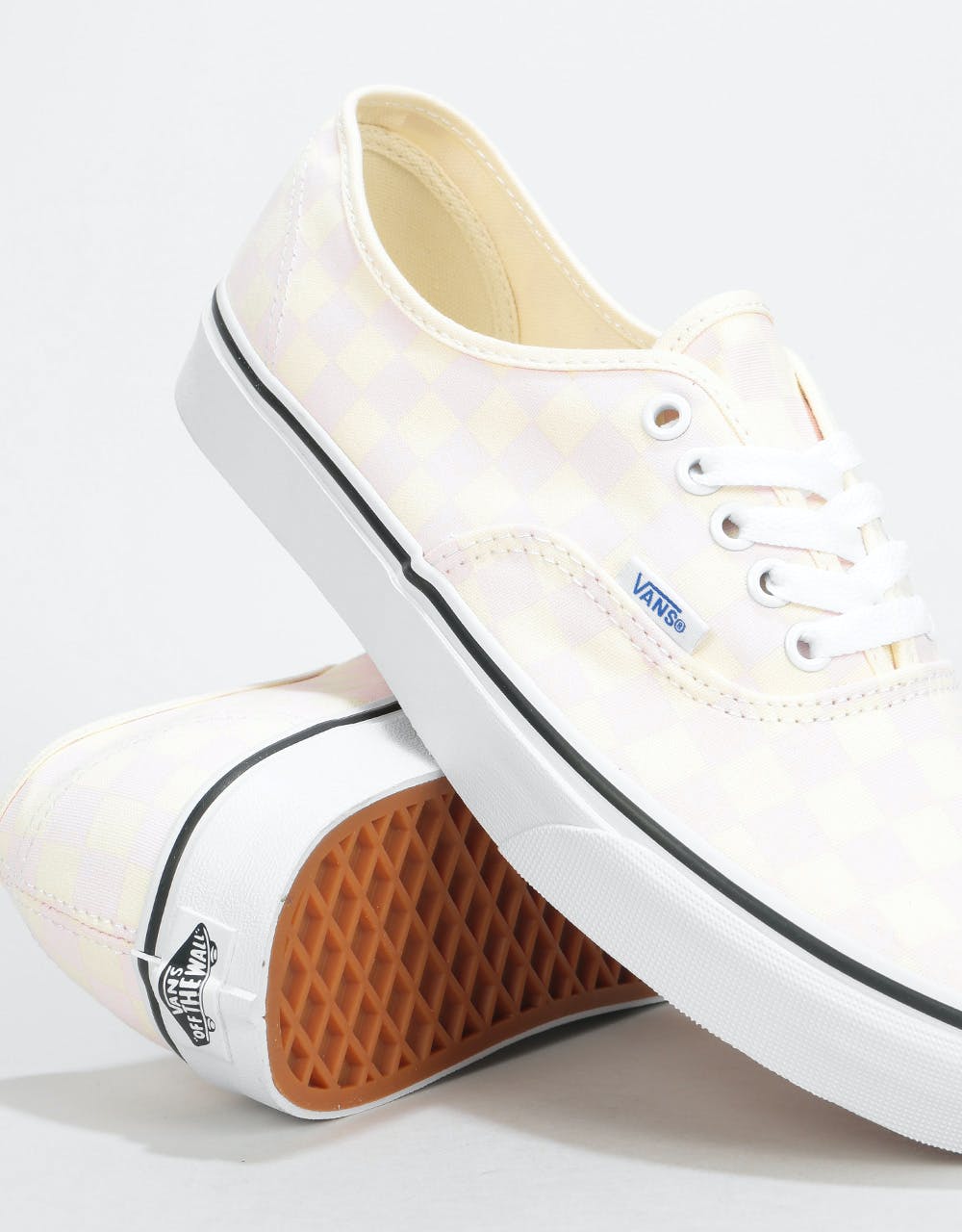 Vans Authentic Skate Shoes - (Checkerboard) Chalk Pink/Classic White