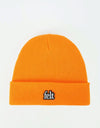 Felt Gauge Knit Beanie - Orange