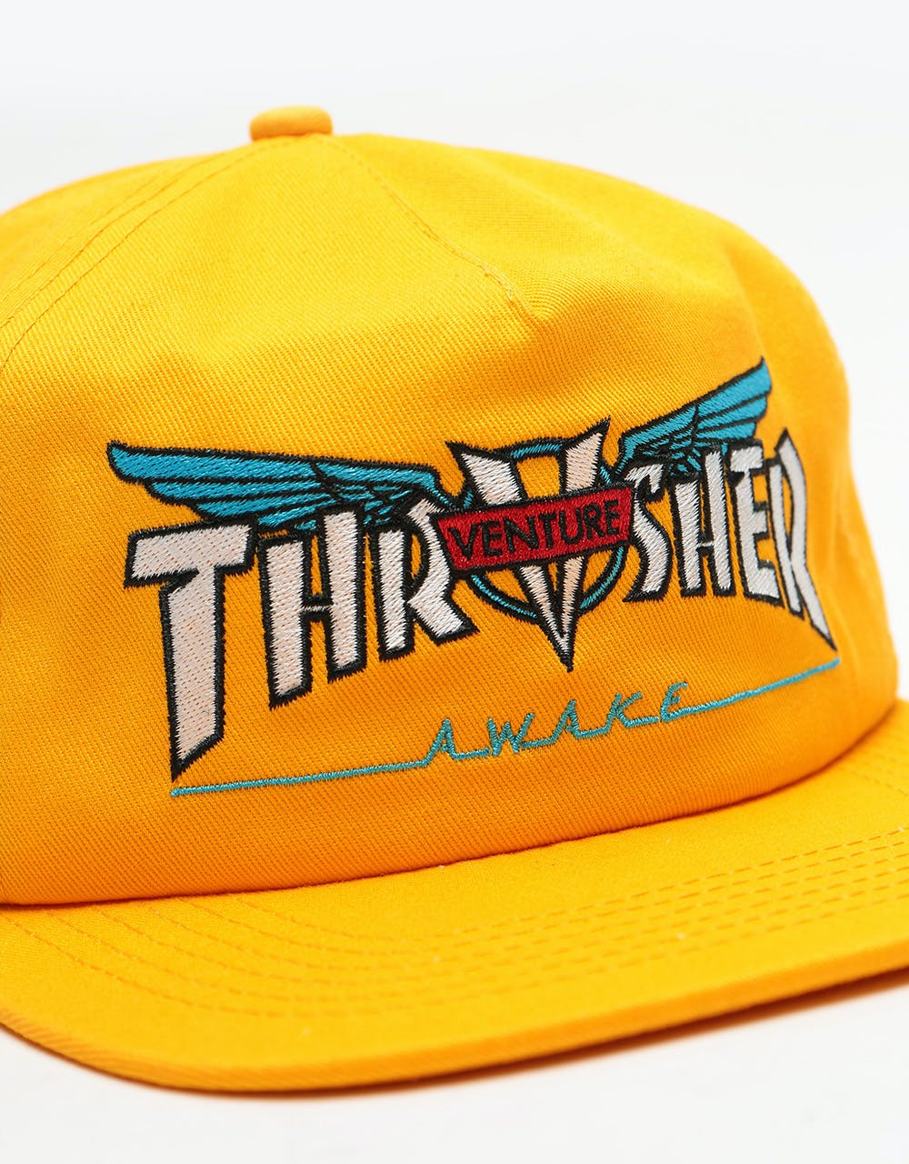 Thrasher x Venture Collab Snapback Cap - Gold