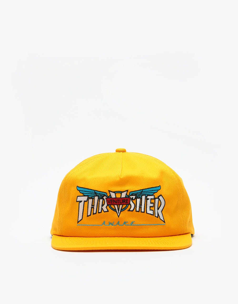 Thrasher x Venture Collab Snapback Cap - Gold