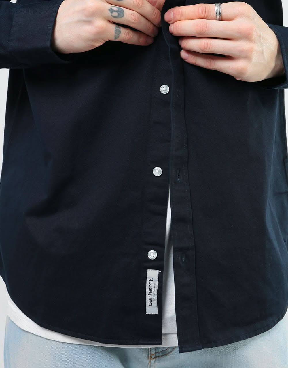 Carhartt WIP L/S Madison Shirt - Dark Navy/Wax