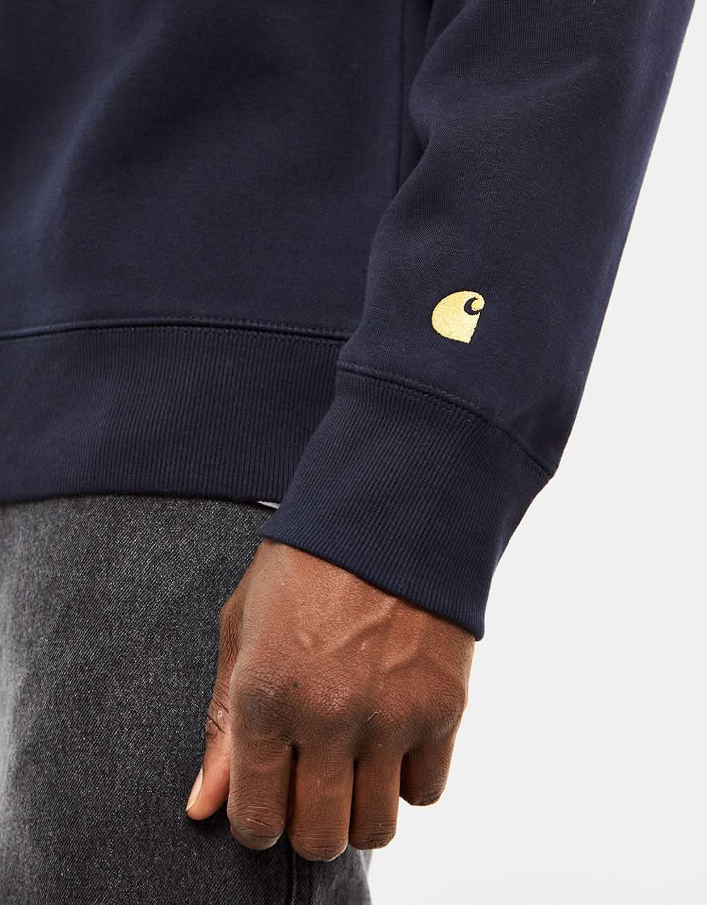 Carhartt WIP Chase Sweatshirt - Dark Navy/Gold