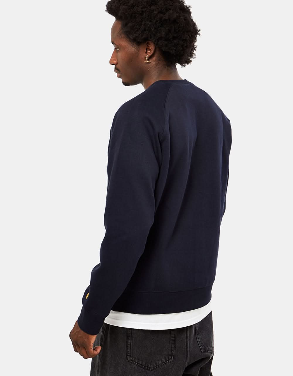 Carhartt WIP Chase Sweatshirt - Dark Navy/Gold