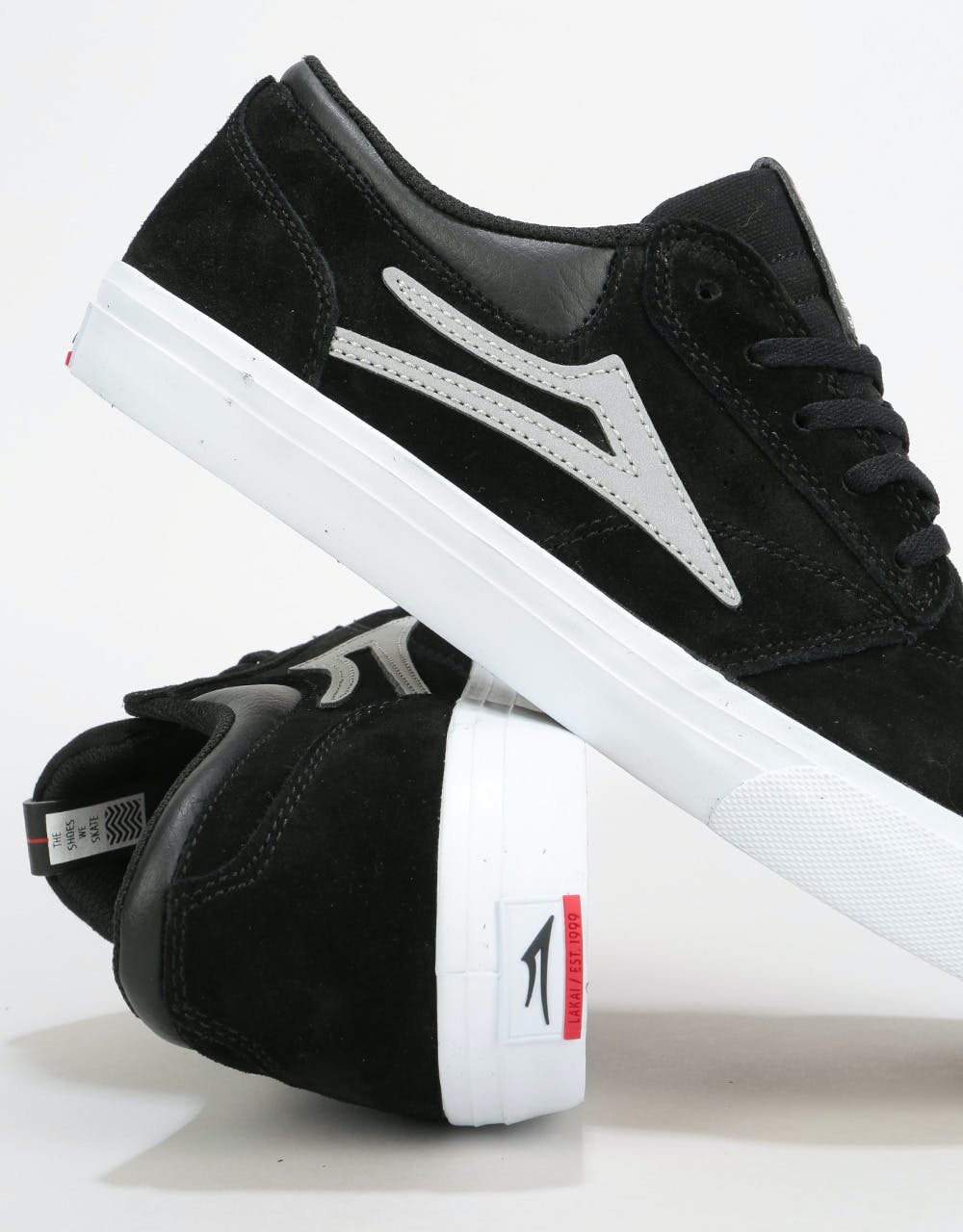 Lakai Griffin Skate Shoes - Black/Reflective Suede