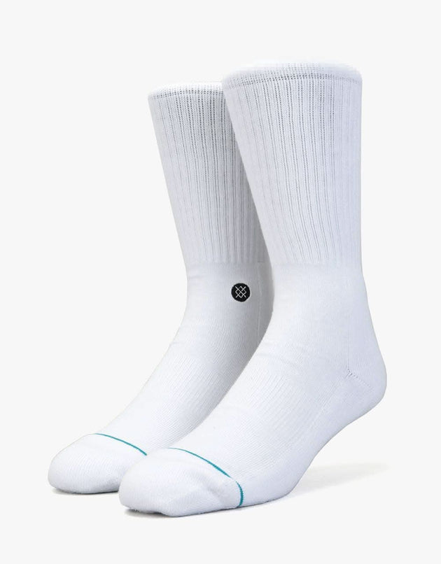 Stance Icon Classic Crew Socks - White