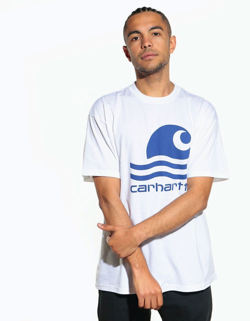 Carhartt WIP S/S Swim T-Shirt - White/Submarine
