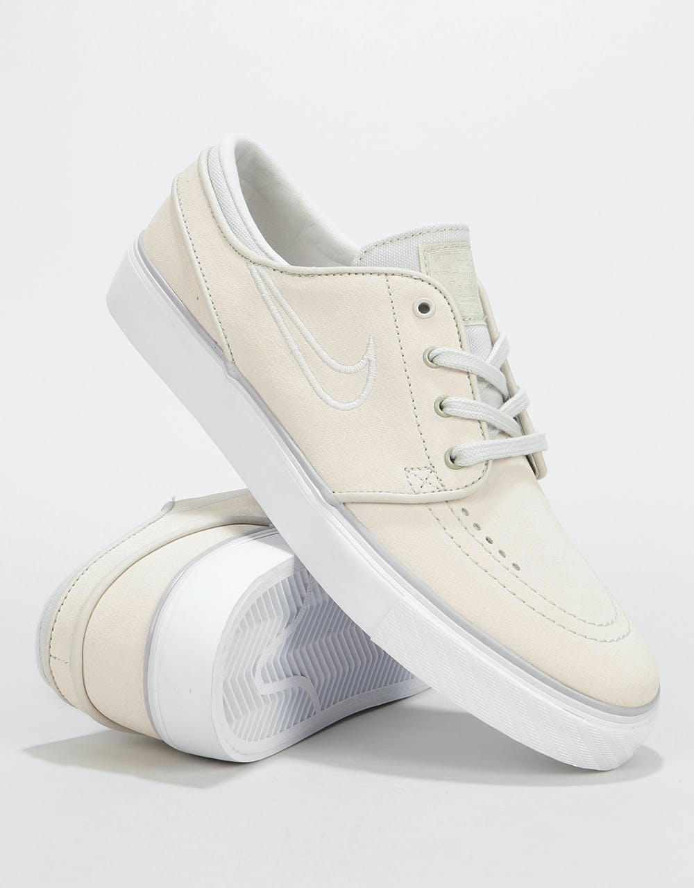 Nike SB Zoom Stefan Janoski Skate Shoes - White/White-White