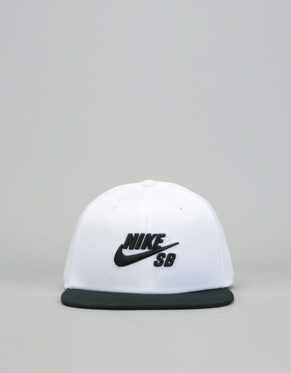 Nike SB Icon Snapback Cap - White/Black/Black/Black