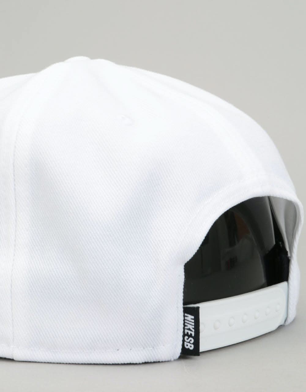 Nike SB Icon Snapback Cap - White/Black/Black/Black