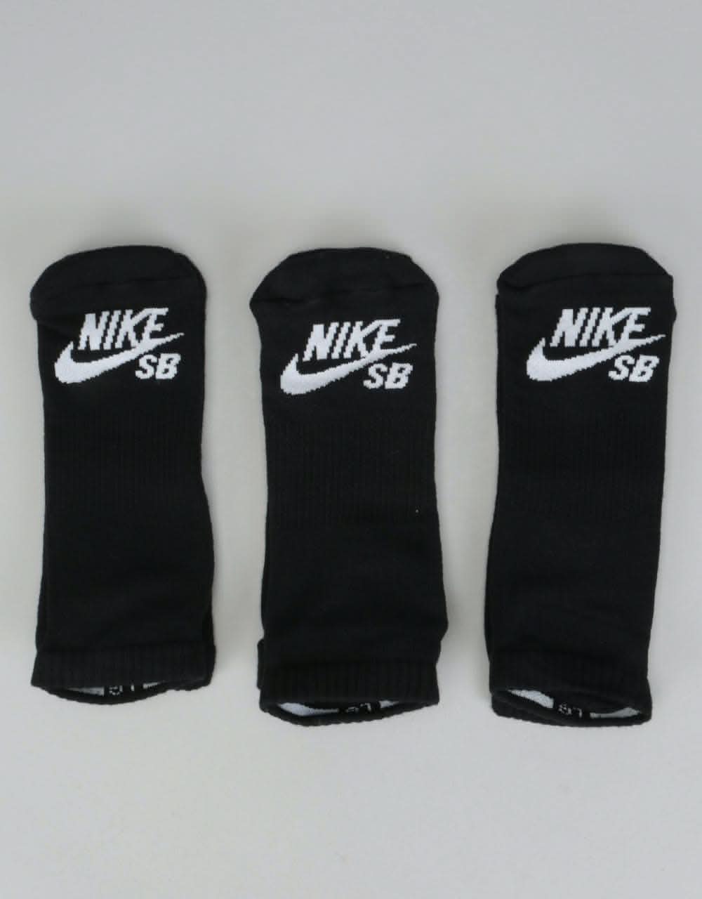 Nike SB No-Show Socks 3 Pack - Black/White
