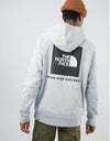 The North Face Raglan Red Box Hoodie - TNF Light Grey Heather