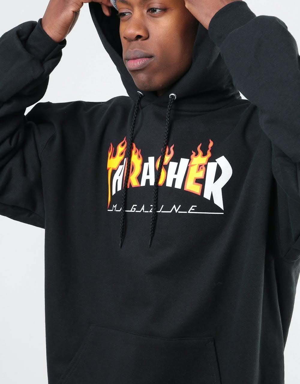 Thrasher Flame Mag Pullover Hoodie - Black