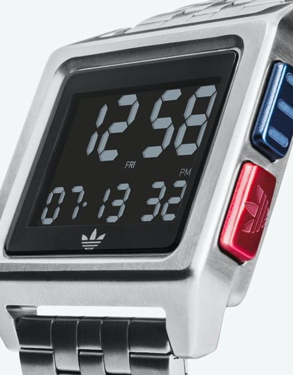 Adidas Archive M1 Watch - Silver/Black/Blue/Red
