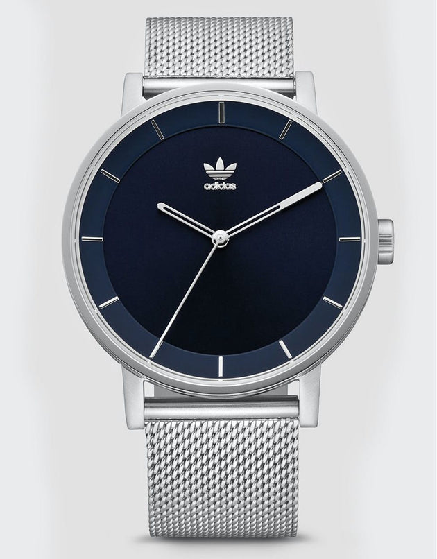 Adidas District M1 Watch - Silver/Navy Sunray
