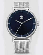 Adidas District M1 Watch - Silver/Navy Sunray