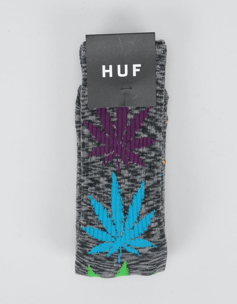 HUF Melange Plantlife Crew Socks - Black/Multi