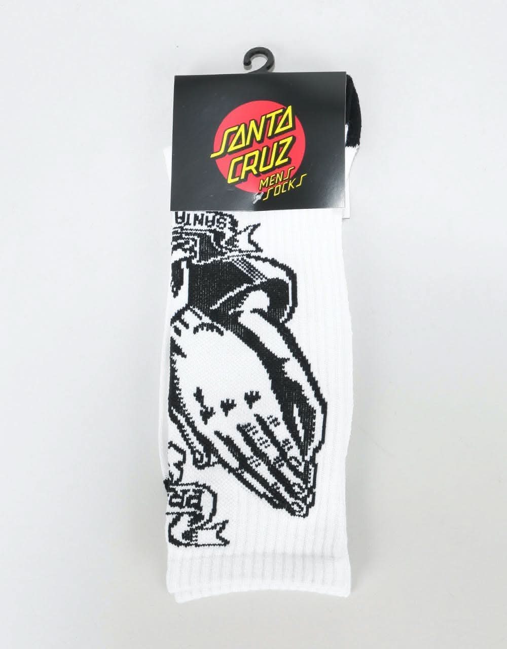 Santa Cruz Praying Hand Socks - White